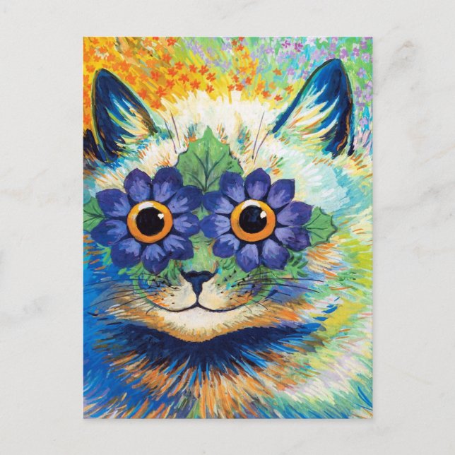 Cat with Flower Eyes | Louis Wain | Postcard (Front)