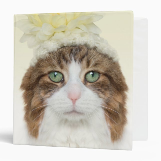 Cat With Flower Hat Binder (Front/Inside)