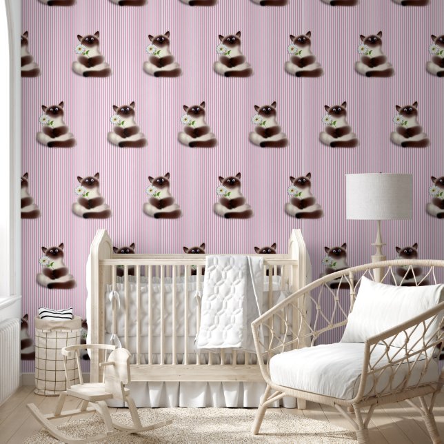 Cat with Flower Wallpaper (Kids)