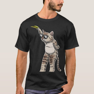 Cat With Frisbee Disc Frisbee Player Thrower Disc  T-Shirt