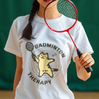 Cat with funny badminton saying