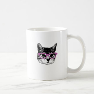 Cat with Glasses Coffee Mug