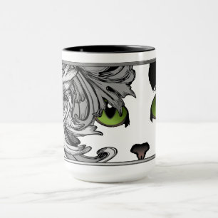 Cat with Green Eyes Mug