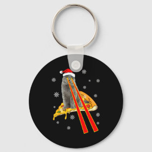 Cat With Laser Eyes Funny Zza Cat Christmas  Keychain