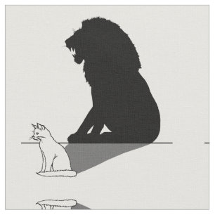 Cat with lion shadow fabric