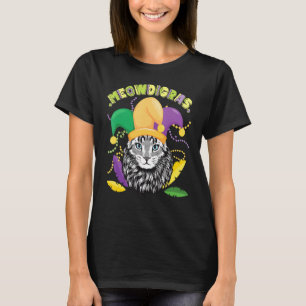Cat With Mardi Gras Costume Happy Day To Me You Me T-Shirt