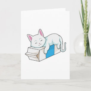 Cat with Milk Card