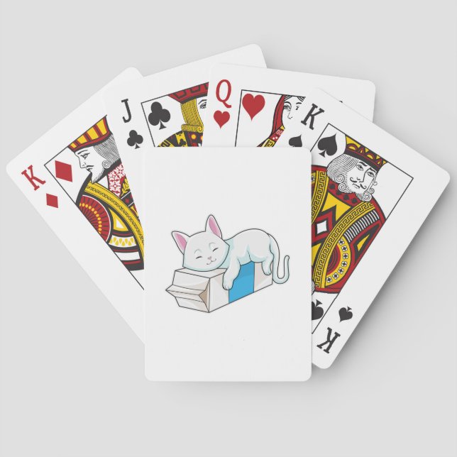 Cat with Milk Playing Cards (Back)