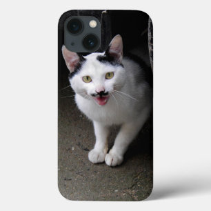Cat with Moustache iPhone 13 Case