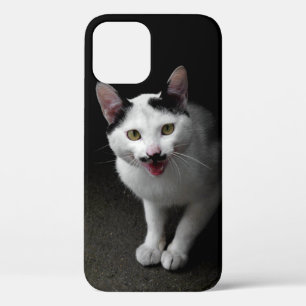 Cat with Moustache iPhone 12 Case