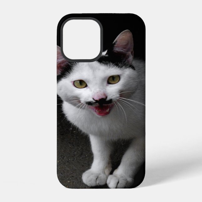 Cat with Moustache iPhone Case (Back)
