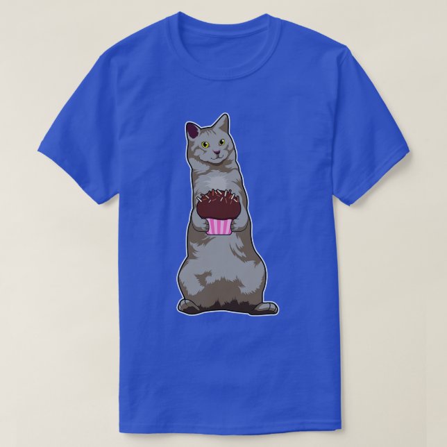 Cat with Muffin T-Shirt (Design Front)