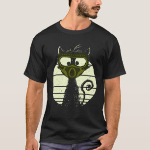 Cat With Paintball Mask Paintball Cat Cute Cat T-Shirt