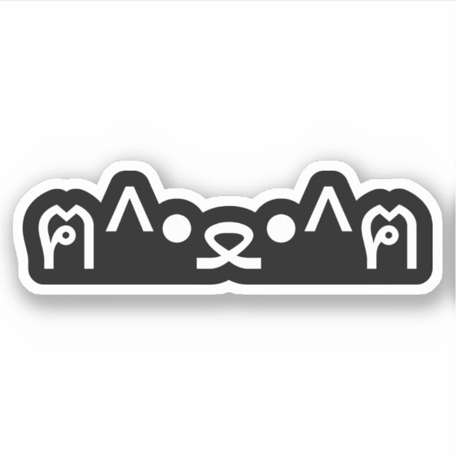 Cat With Paws Emoticon ฅ^•ﻌ•^ฅ Japanese Kaomoji St (Front)