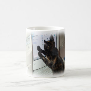 Cat with PC Coffee Mug