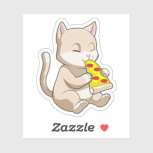 Cat with Pizza