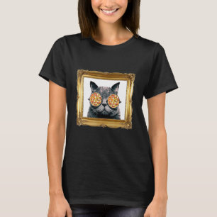 Cat with Pizza Sunglasses Kitten Italian Food T-Shirt