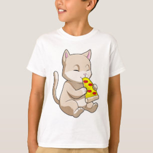 Cat with Pizza T-Shirt