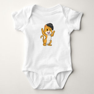 Cat with Ramen Bowl Baby Bodysuit