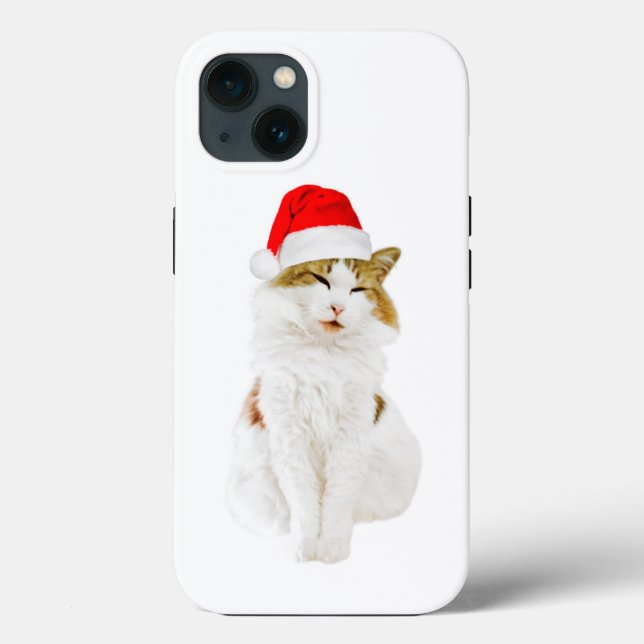 Cat with Santa's Hat Case-Mate iPhone Case (Back)