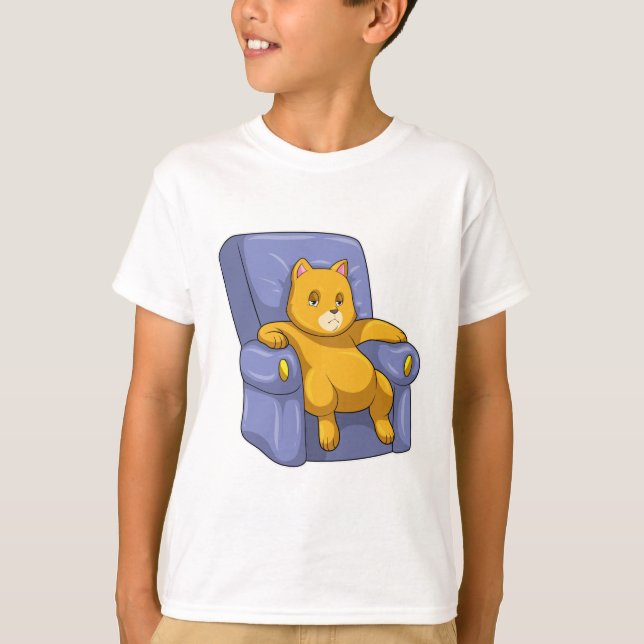 Cat with Sofa T-Shirt (Front)