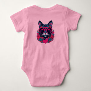Cat with Sunglasses Baby Bodysuit