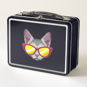 Cat with Sunglasses Metal Lunch Box
