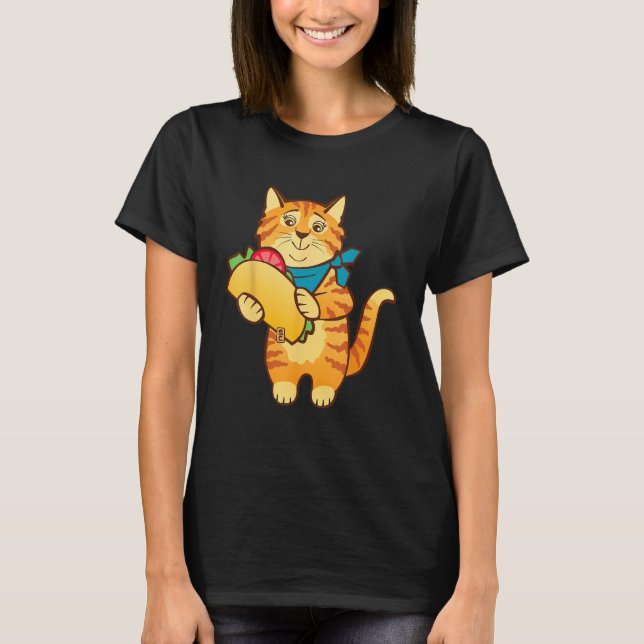 Cat with Taco T-Shirt (Front)