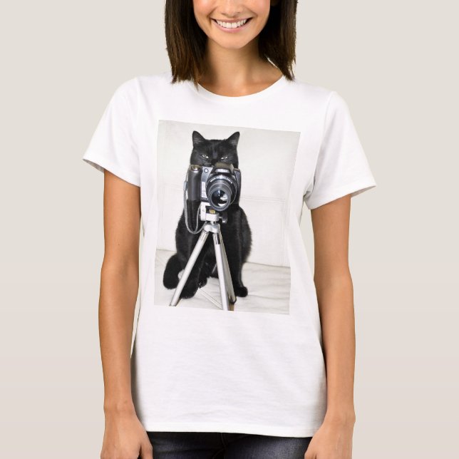 Cat with the camera T-Shirt (Front)