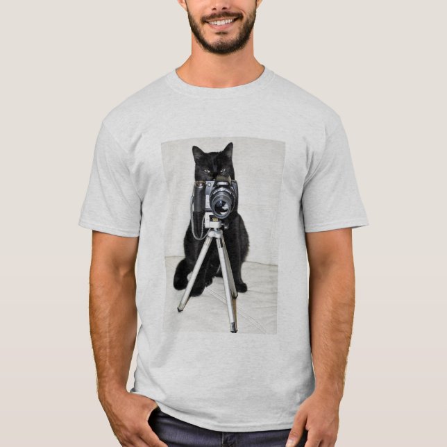 Cat with the camera T-Shirt (Front)