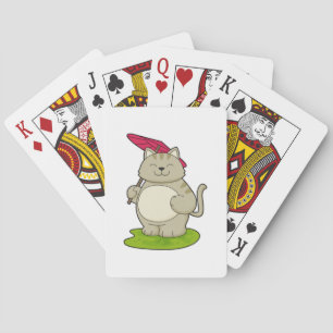 Cat with  Umbrella Playing Cards