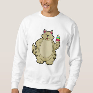 Cat with Waffle ice cream Sweatshirt