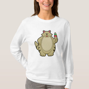 Cat with Waffle ice cream T-Shirt