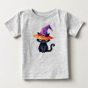 Cat with Witch’s Hat Baby T-Shirt