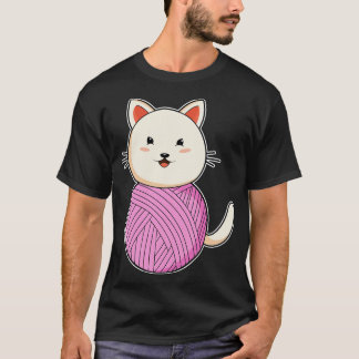 Cat with Wool yarn ball 1 T-Shirt