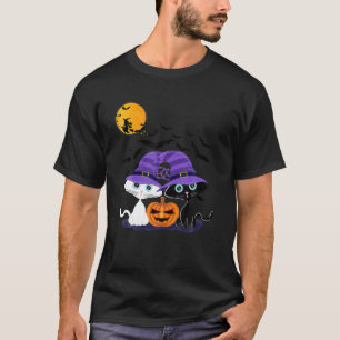 Cat Wizard Halloween Costume Cat Lover Funny Cat D T-Shirt
