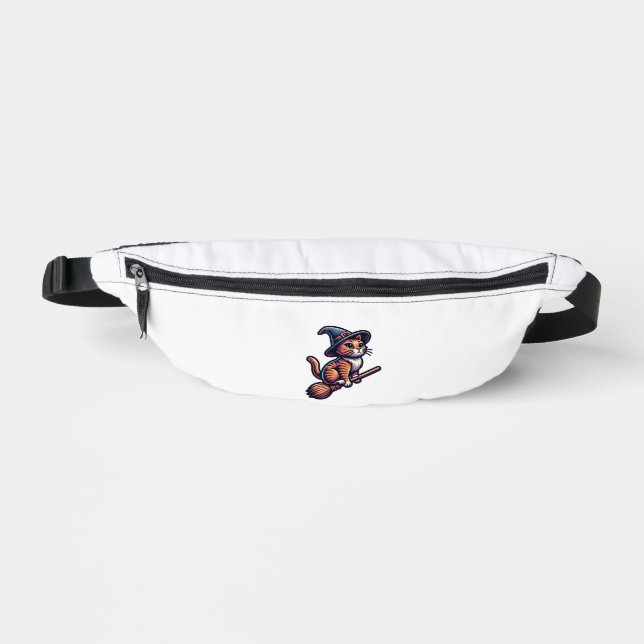 Cat Wizard Halloween Witch Mystical Cat Lovers  Fanny Pack (Front)