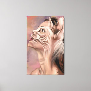 Cat Woman Canvas Print