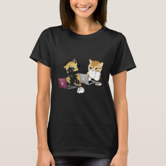 Cat Working From Home International Cat Day T-Shirt