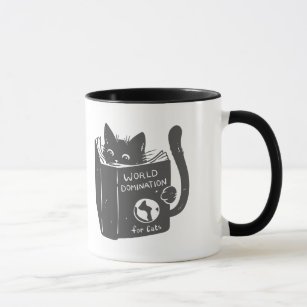 Cat world domination for cats - Choose back colour Mug