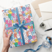 Cat Wrapping Paper, Kitty Gift Wrap, Feline