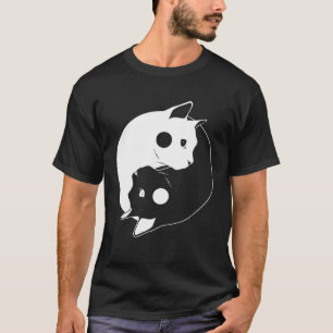 Cat Yin Yang Opposite Forces Arts Feline T-Shirt