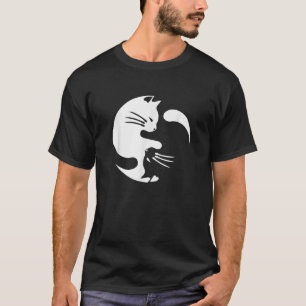 Cat Yin Yang Peace Loving Interconnected Gift Ide T-Shirt