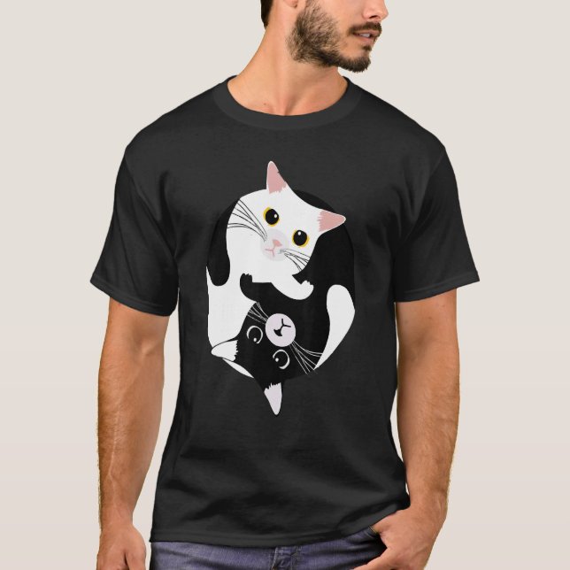 Cat Yin yang T-Shirt (Front)