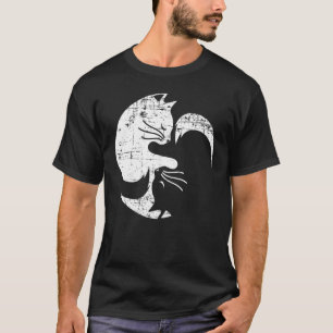 Cat Yin Yang Yoga Spirituality Meditation Balance T-Shirt