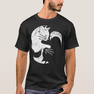 Cat Yin Yang Yoga Spirituality Meditation Balance  T-Shirt
