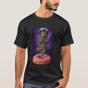 Cat Yoga Galaxy Doughnut Cosmic Space Kitten Anima T-Shirt