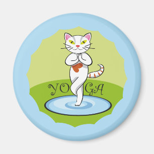 Cat Yoga Magnet