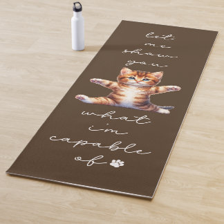 Cat Yoga Mat, Funny Cat Gym Mat, Cat Lover Gift Yoga Mat