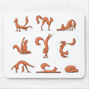 Cat Yoga Mouse Pad